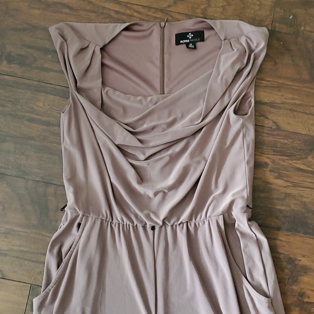 Dark Tan Ronni Nicole Jumpsuit Size 12